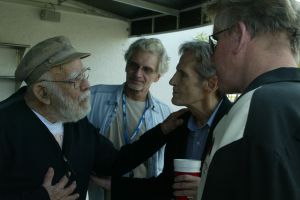 Jerry Wexler, Jack Douglas, Levon Helm and Gary Busey 2005.jpg